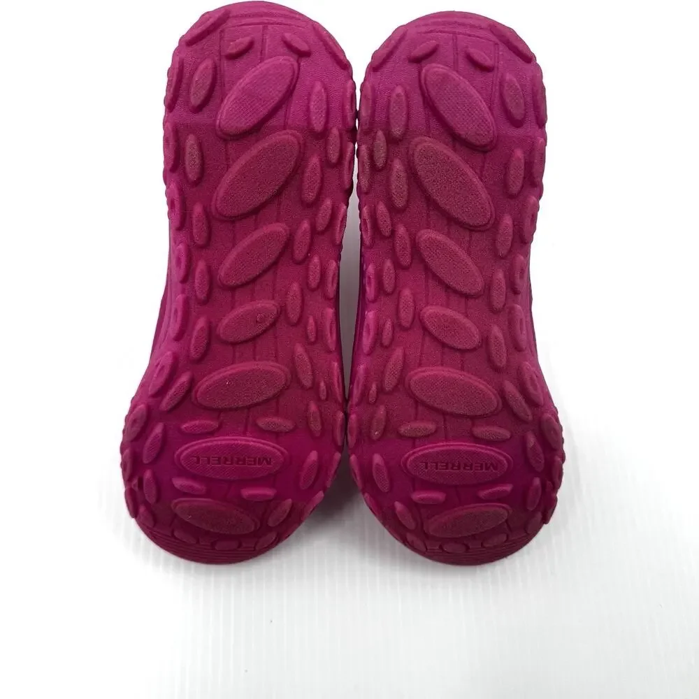 Merrel Snow Boots Polar Puffer Pink White Iridescent Size 7Y/8.5 Women's NWOB